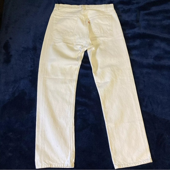 Vintage 80s-90s Levi’s White 501s 34x31 Made in the USA - Picture 2 of 16